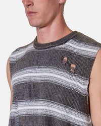 MNML Destroyed Pullover Shirt Black/White