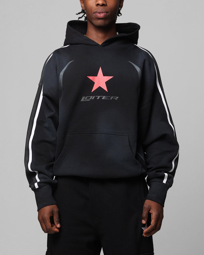 Loiter Trackstar Hoodie Washed Black | Culture Kings