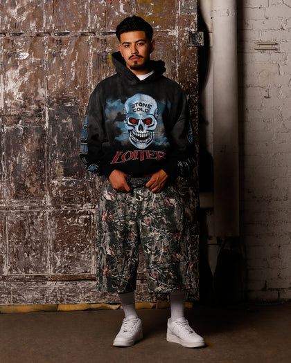 Loiter X WWE Stone Cold Premium Hoodie Vintage Black