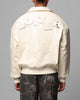 Loiter Solar Vegan Leather Varsity Jacket Beige