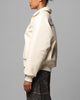 Loiter Solar Vegan Leather Varsity Jacket Beige