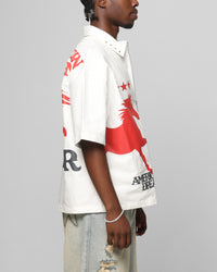 Loiter Rodeo Zip Up Shirt Off White