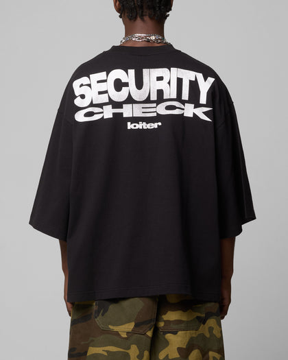 Loiter Security Check Box T-Shirt Black
