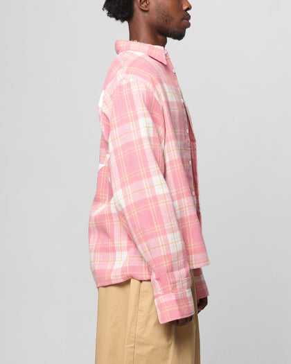 Loiter Solar Button Up Shirt Red Check