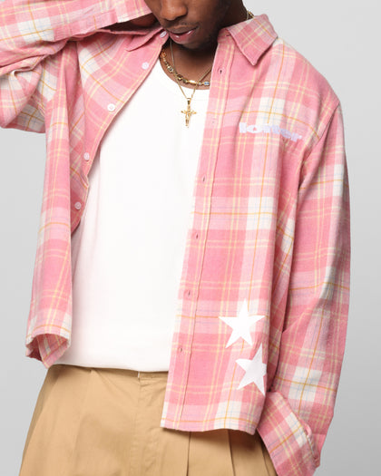 Loiter Solar Button Up Shirt Red Check