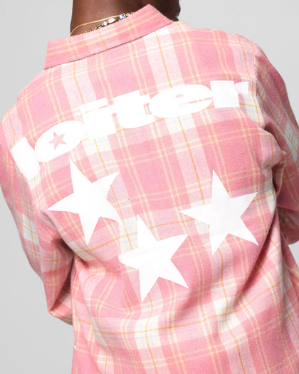 Loiter Solar Button Up Shirt Red Check