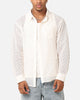 XXIII Lattice Long Sleeve Button Up Shirt Cream