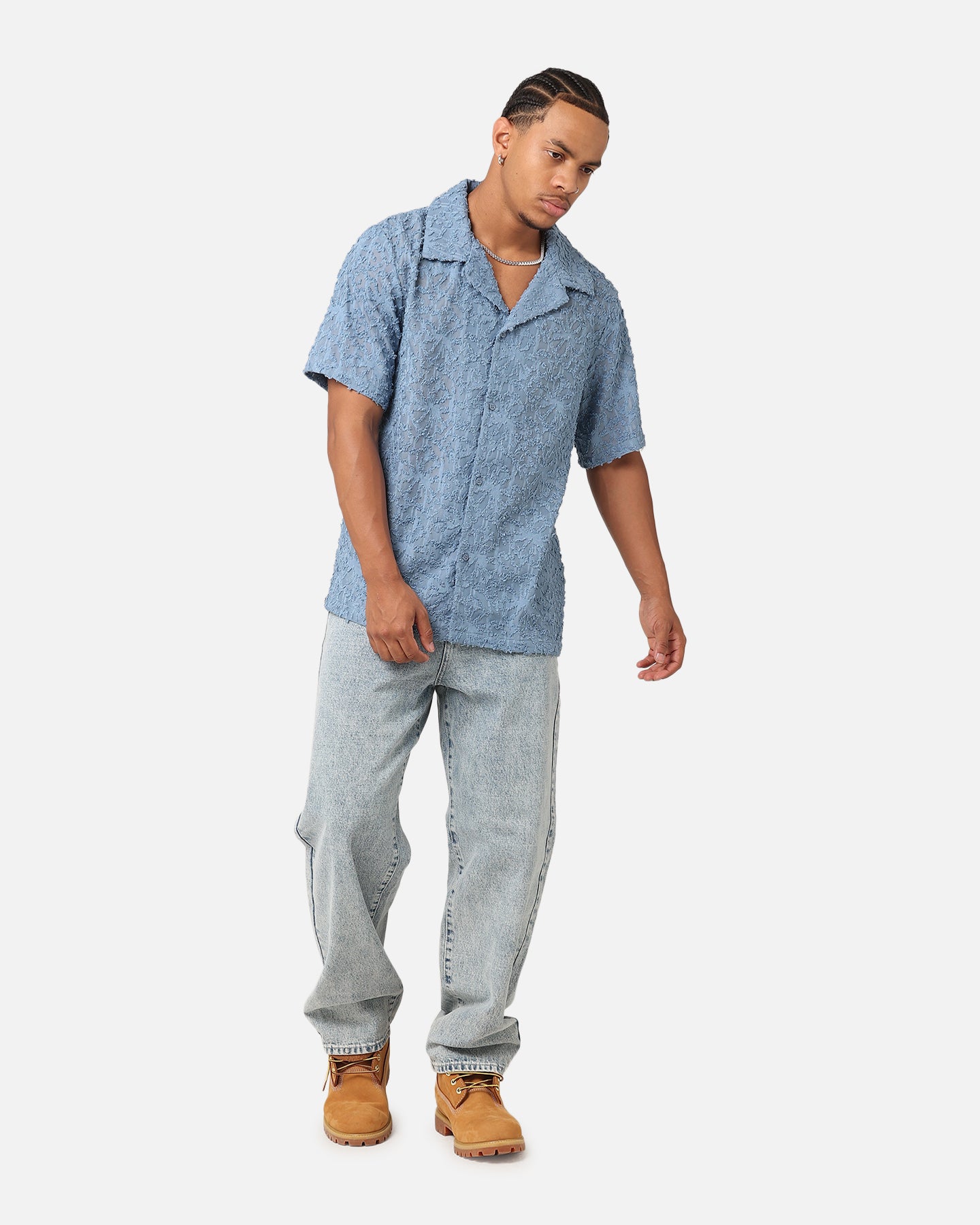 DAISY SHIRT シャツ XXIII Sheer Daisy Button Up Shirt Floral Blue | Culture Kings