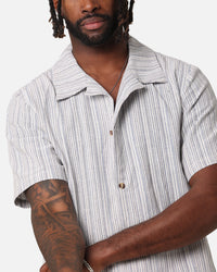 XXIII Tulum Stripe Button Up Shirt Cream/Blue