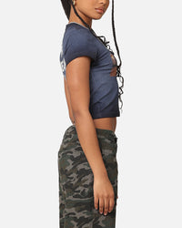 Bon Jovi Women's Dead Or Alive Sunfade Baby T-Shirt Black Wash