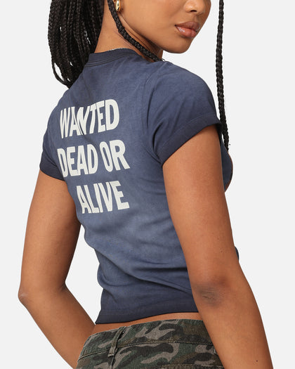 Bon Jovi Women's Dead Or Alive Sunfade Baby T-Shirt Black Wash