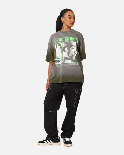 Tupac Never Change Sunfade T-Shirt Black Wash