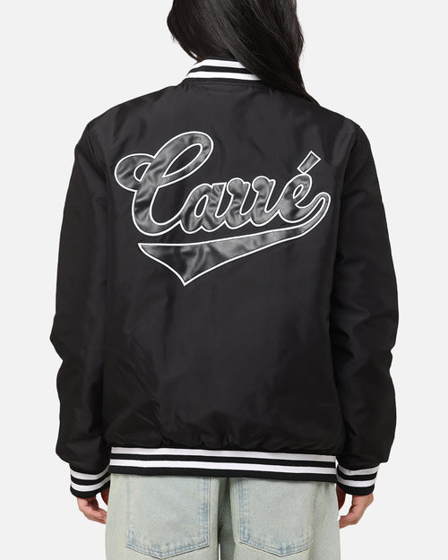 Carre Team Puffer Varsity Jacket Black/White