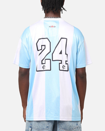 Carre Prestige Football T-Shirt Light Blue/White
