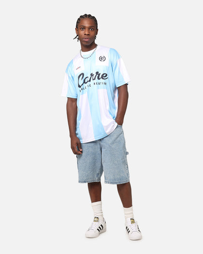 Carre Prestige Football T-Shirt Light Blue/White