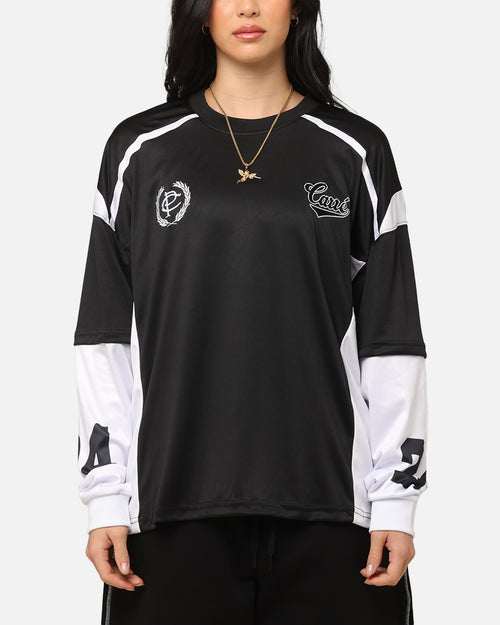 Carre Football Layered Long Sleeve T-Shirt Black/White