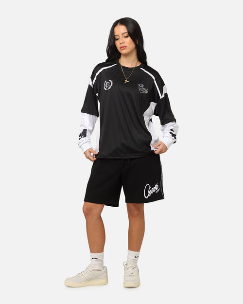 Carre Football Layered Long Sleeve T-Shirt Black/White