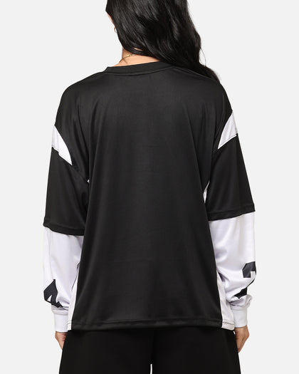 Carre Football Layered Long Sleeve T-Shirt Black/White