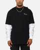 Carre Rosebowl Layered Long Sleeve T-Shirt Black/White