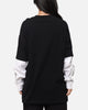 Carre Rosebowl Layered Long Sleeve T-Shirt Black/White