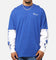 Carre Rosebowl Layered Long Sleeve T-Shirt Royal/White