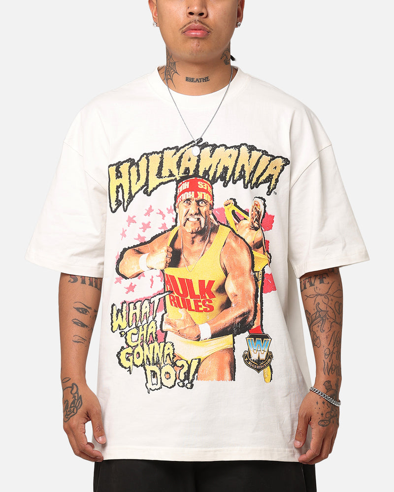 Buy Culture Kings X WWE Hulk Hogan Hulkamania Vintage T-Shirt Off White  with crypto