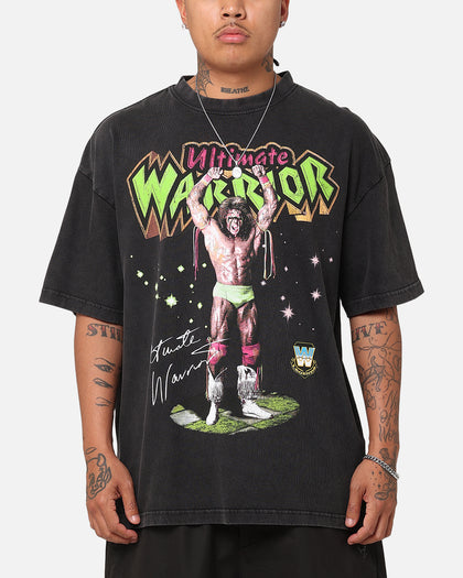 Culture Kings X WWE Ultimate Warrior Vintage T-Shirt Black Acidwash