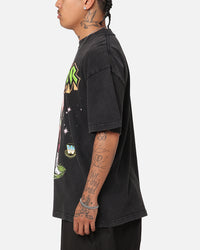 Culture Kings X WWE Ultimate Warrior Vintage T-Shirt Black Acidwash