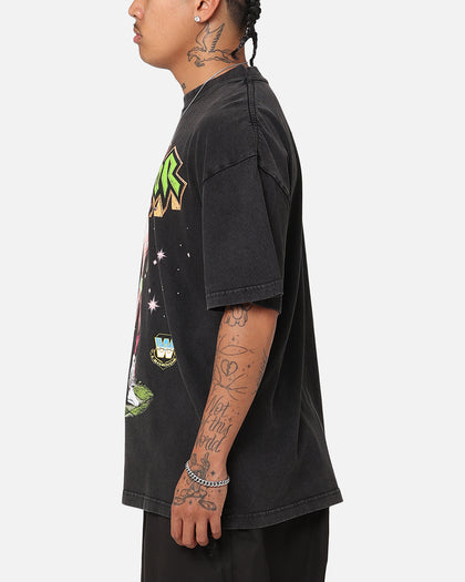 Culture Kings X WWE Ultimate Warrior Vintage T-Shirt Black Acidwash