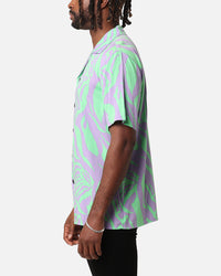 XXIII Raver Button Up Shirt Green/Purple