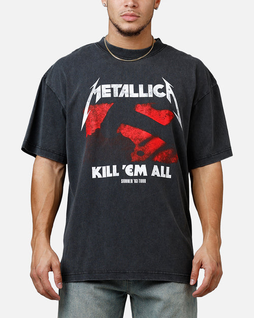 Merch Traffic Metallica 1983 Tour T-Shirt Washed Black