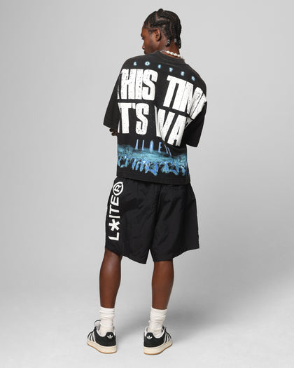 Loiter Alien It's War Boxy T-Shirt Washed Black