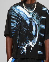 Loiter Alien It's War Boxy T-Shirt Washed Black