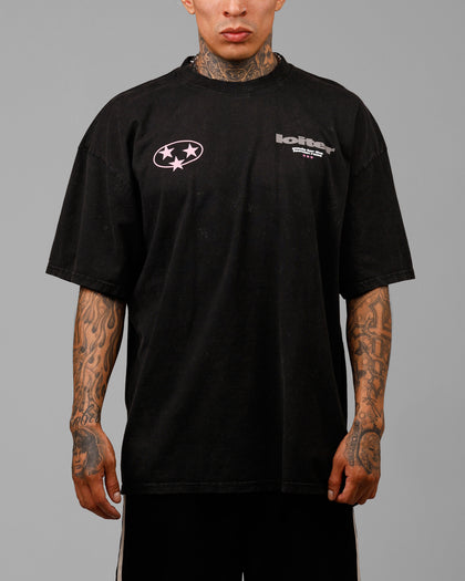 Loiter Star Child T-Shirt Black Acidwash