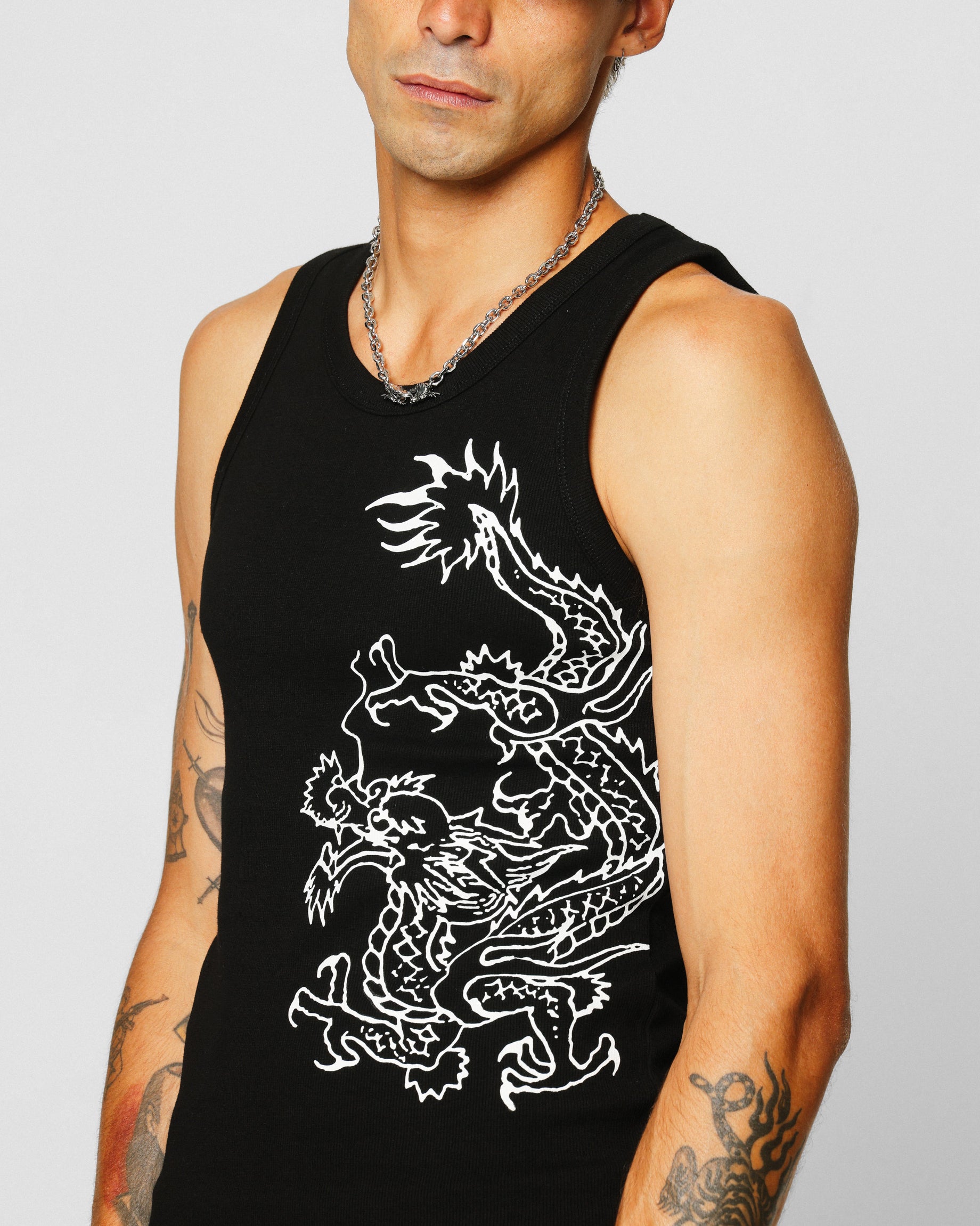 ［Sculptor X Ed Hardy] Tank Top タンクト MUSINSA公式 | SCULPTOR [Sculptor x Ed Hardy] Rib Tank Top Cream