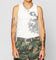 Ed Hardy Dragon Ribbed Muscle Singlet Off White