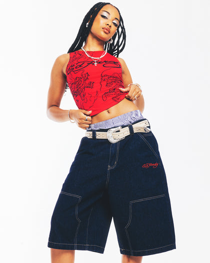 Ed Hardy Women's Dragon Tank Red