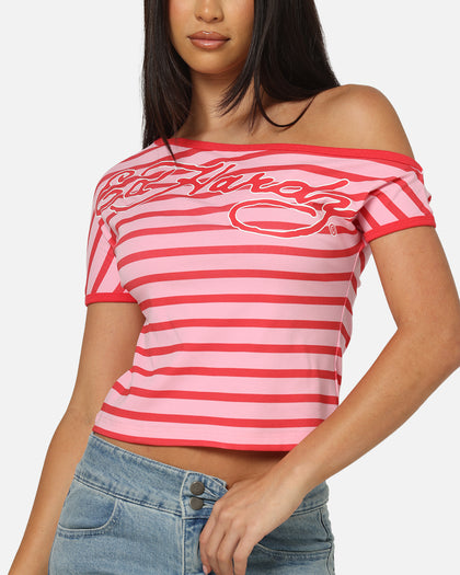Ed Hardy Women's Aline Baby T-Shirt Red/Pink