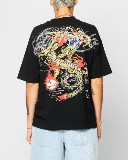 Ed Hardy Rhinestone Dragon Vintage T-Shirt Vintage Wash