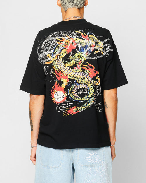 Ed Hardy Rhinestone Dragon Vintage T-Shirt Vintage Wash