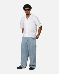 Carre Crane Button Up Shirt White/Light Blue