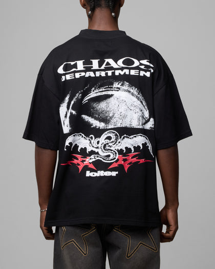 Loiter Chaos Department T-Shirt Black