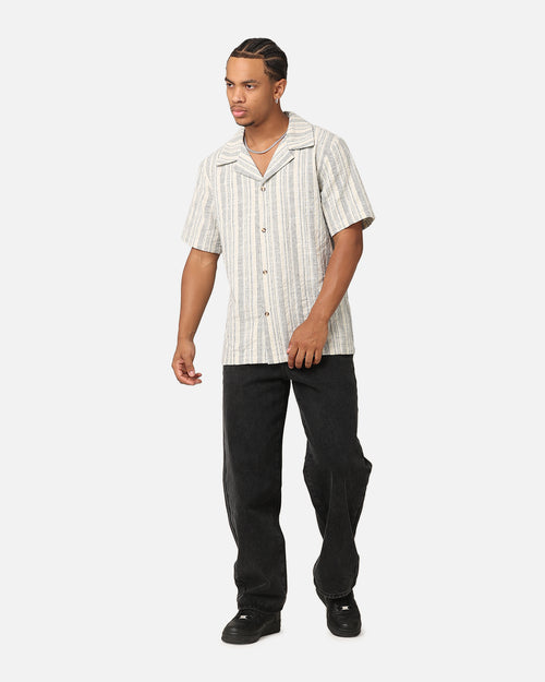 XXIII Merida Stripe Button Up Shirt Cream/Blue