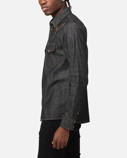 Saint Morta Rodeo Long Sleeve Denim Shirt Black