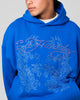 Ed Hardy Rhinestone Dragon Hoodie Blue