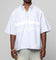 Loiter Cyber Zip Up Short Sleeve Shirt Blue Pin Stripe