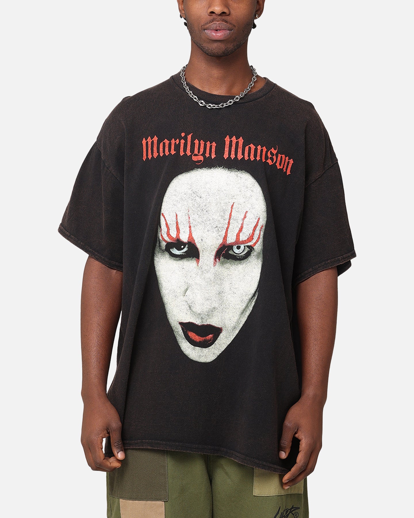 Marilyn Manson Red Lids Vintage T-Shirt Black Vintage | Culture Kings