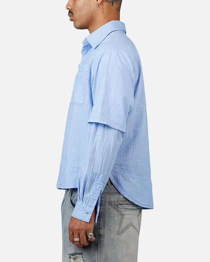 MNML Chambray Double Layer Shirt Blue