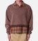 MNML Flannel Crew Pullover Sweater Brown