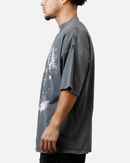 The Anti Order Alien Mock Neck T-Shirt Washed Charcoal